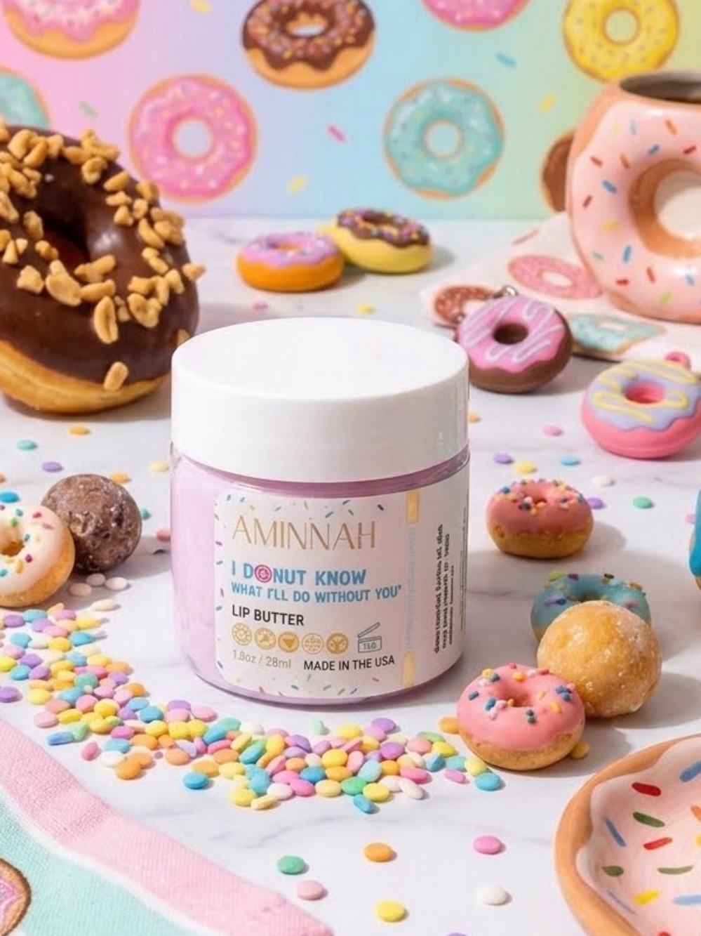 NEW AMINNAH 'I Donut Know What I’ll Do Without You' Lip Butter